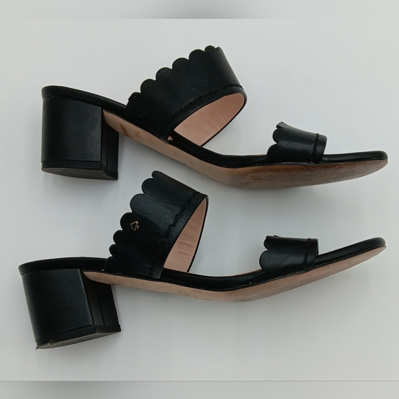 KATE SPADE New York Scalloped Edge Sandal  BLACK size 6 - Picture 5 of 12